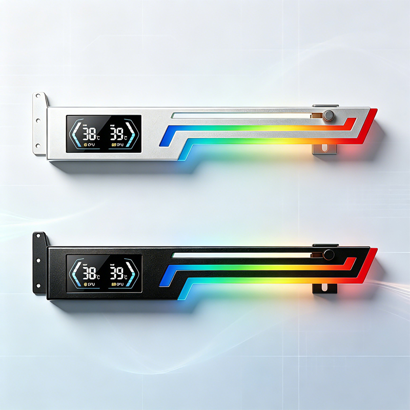 Gaming Accessories Stand - Penyangga Kartu Grafis Horizontal ARGB Digital,