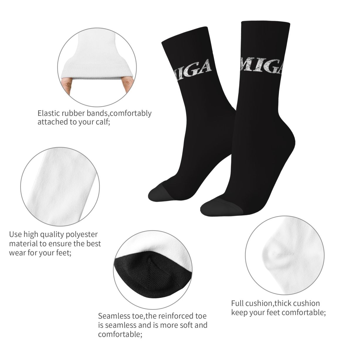 Amiga Gaming Socks Harajuku St - Youtube Gaming Accessories ulasan dan harga