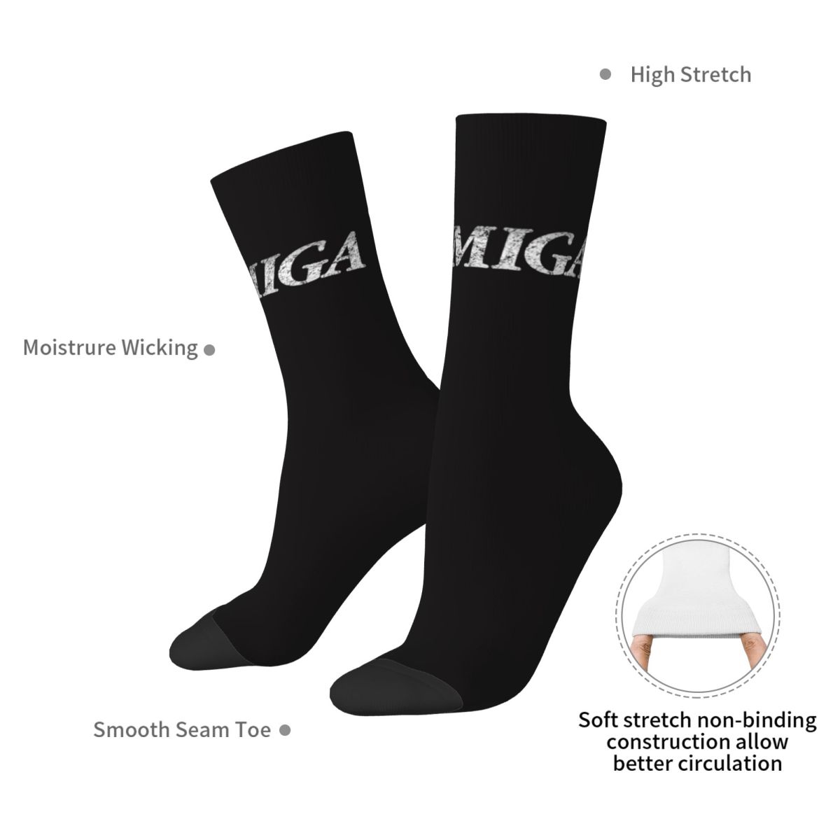 Amiga Gaming Socks Harajuku St - Youtube Gaming Accessories ulasan dan harga