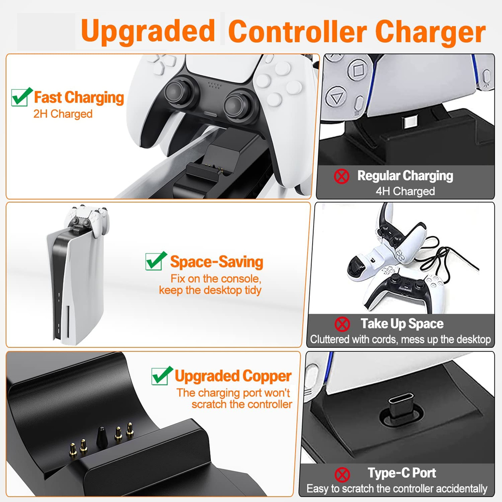 Pengisi daya kontroler PS5 Gam - Gaming Accessories Playstation ulasan dan harga