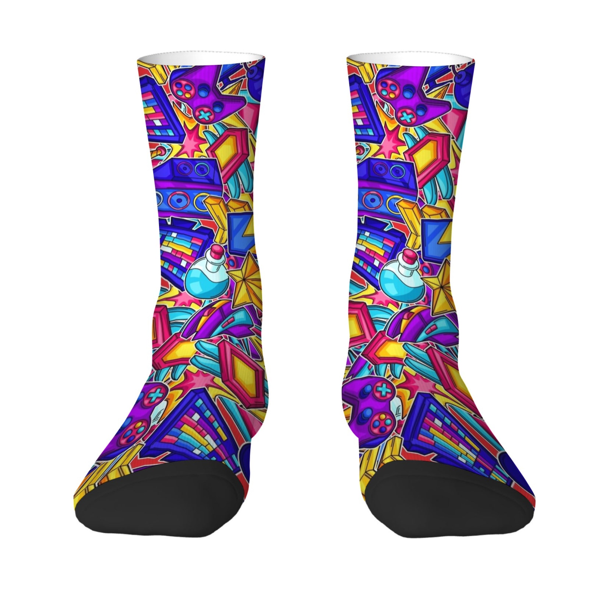 Kaos Kaki Harajuku Bertema Vid - Youtube Gaming Accessories ulasan dan harga
